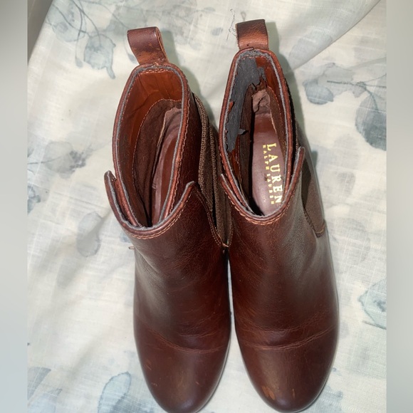 Lauren Ralph Lauren Kaliyah Leather Ankle Boot 6B - Picture 3 of 11